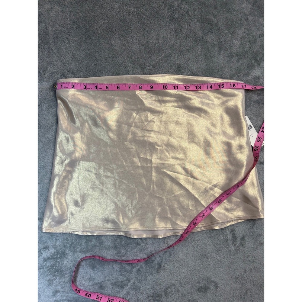 Anthropologie satin top champagne silk minimalist chic NWT - Picture 6 of 7
